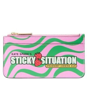 Kate Spade Bubble Gum Large Slim Card Holder NWT